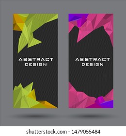Colorful polygonal geometric backgrounds for modern design.