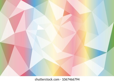 Colorful polygonal heart background. Trendy and original.