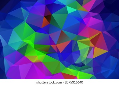 Fondo multicolor poligonal, plantillas de diseño creativas