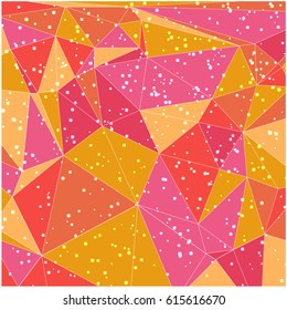 . Colorful Polygonal Mosaic Pattern Template. Repeating Routine With Triangles. Origami Style With Gradient. Futuristic Design Backdrop