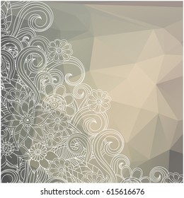 . Colorful Polygonal Mosaic Pattern Template. Repeating Routine With Triangles. Origami Style With Gradient. Futuristic Design Backdrop