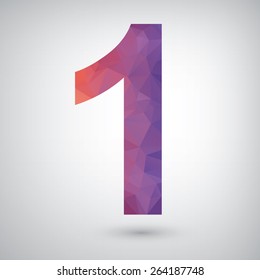 Colorful polygonal number 1, graphics, eps 10