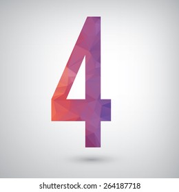 Colorful polygonal number 4, graphics, eps 10