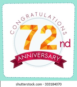 colorful polygonal number anniversary logo