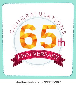 colorful polygonal number anniversary logo