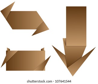 Colorful polygonal origami banners. Place your text here