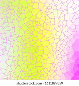Colorful polygonal pattern artwork with bright red and blue accents. pebbles