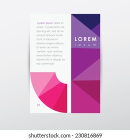 colorful polygonal style business presentation template slide page for company visual identity