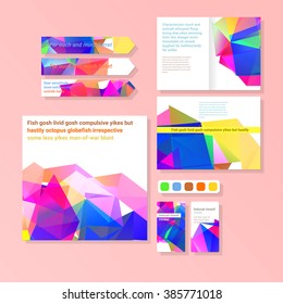 Colorful polygonal templates set