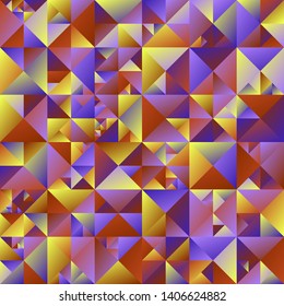 Colorful polygonal triangle background - abstract multicolor vector graphic