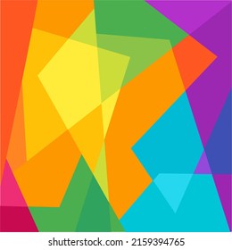colorful polygonal vector abstract design, dominated by hot colors