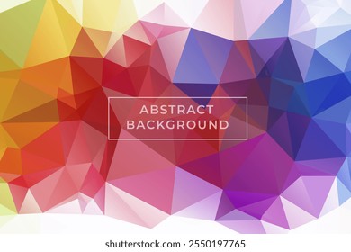 Colorful Polygonal Vector Background Design Template