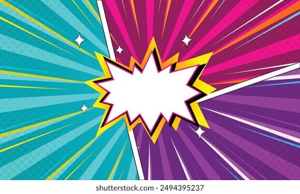 Bunte Pop Art Comic Panel Design Hintergrund. EPS 10