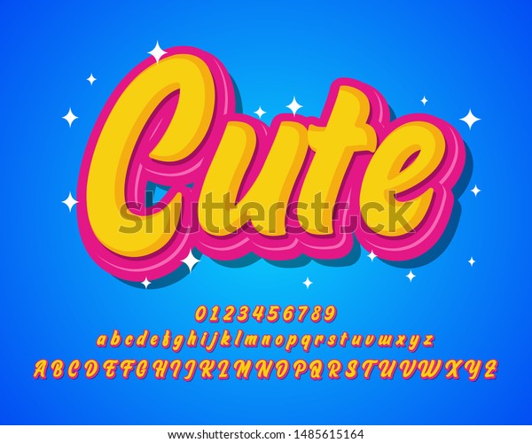 Colorful Pop Art Font Effect Stock Vector Royalty Free