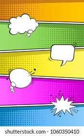 Colorful pop art retro background 