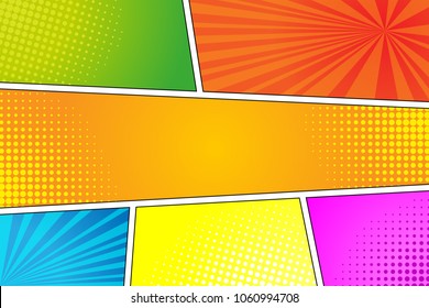 Colorful pop art retro background, comic style