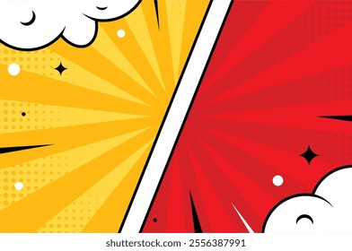 Colorful Pop Up Comic Background Design