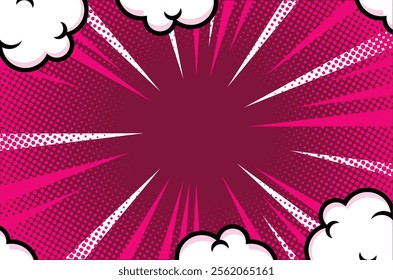 Colorful Pop Up Comic Strip Background Design Collection