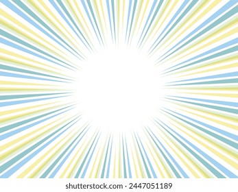 Colorful and pop concentrated line background material_blue x yellow x green
