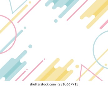Colorful and Pop Geometric Background Material