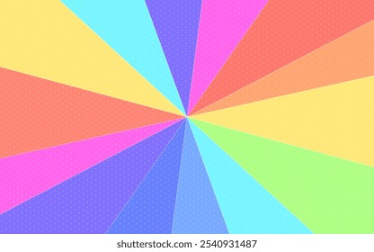 Colorful and pop radial background illustration.