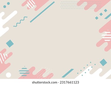 Colorful and Pop Retro Geometric Frames