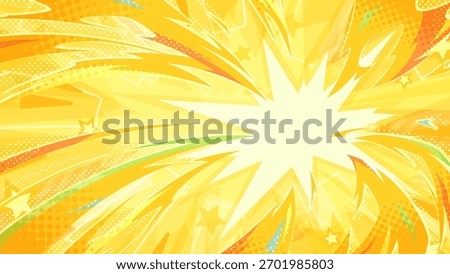 Colorful and pop shock wave effect background illustration_16:9