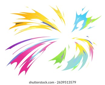 Colorful pop shockwave effect background illustration