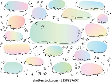 Colorful pop speech bubble design