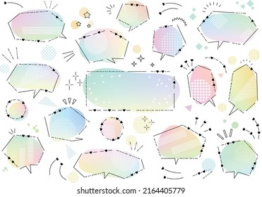 Colorful pop speech bubble design