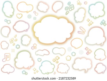 Colorful pop speech bubble design