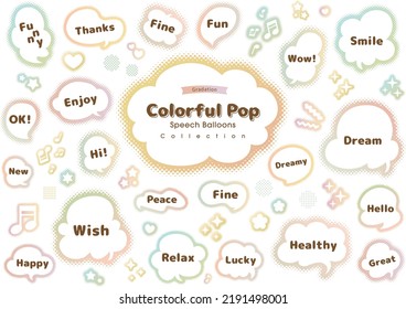 Colorful pop speech bubble design