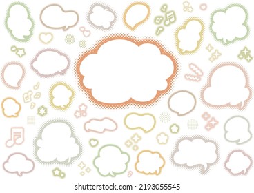 Colorful pop speech bubble design