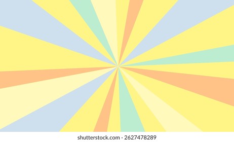 Colorful and pop sunburst background. Pop and bright concentration line background and promotional templates.