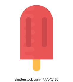 Colorful popsicle flat vector icon