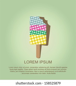 colorful popsicle ice-cream 