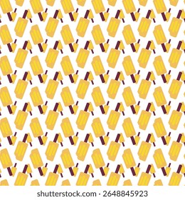 Colorful Popsicle Patterned Design on a White Background