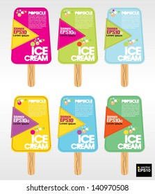 Colorful Popsicle Stick Vector.EPS10