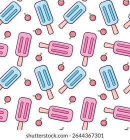 Picolículos coloridos e textura sem costura de bagas