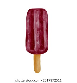 Colorful popsicles, popular summer desserts. Vector graphics.