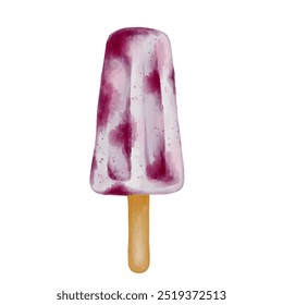 Colorful popsicles, popular summer desserts. Vector graphics.