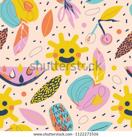 Colorful positive summer pattern.