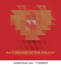 A colorful postcard in a geometric style for a holiday.
