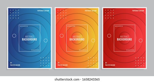colorful poster 3d vector design