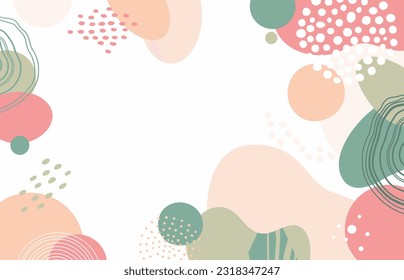 Colorful poster background vector illustration.Exotic plants, branches,art print for beauty, fashion and natural products,wellness, wedding and event.