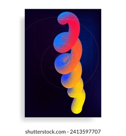 colorful poster blend y2k vector background