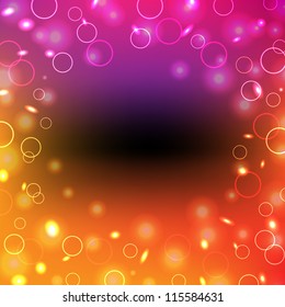 Colorful Poster With Bokeh Poster, Vector Illustration