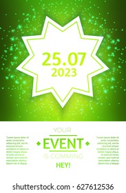 Colorful Poster Design Template. Flyer, Brochure and Cover. Vector illustration