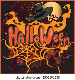 
Colorful poster for Halloween party.