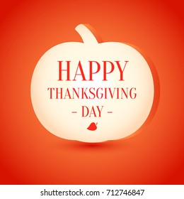 Colorful poster happy thanksgiving. Vector illustration. Template for the congratulations.